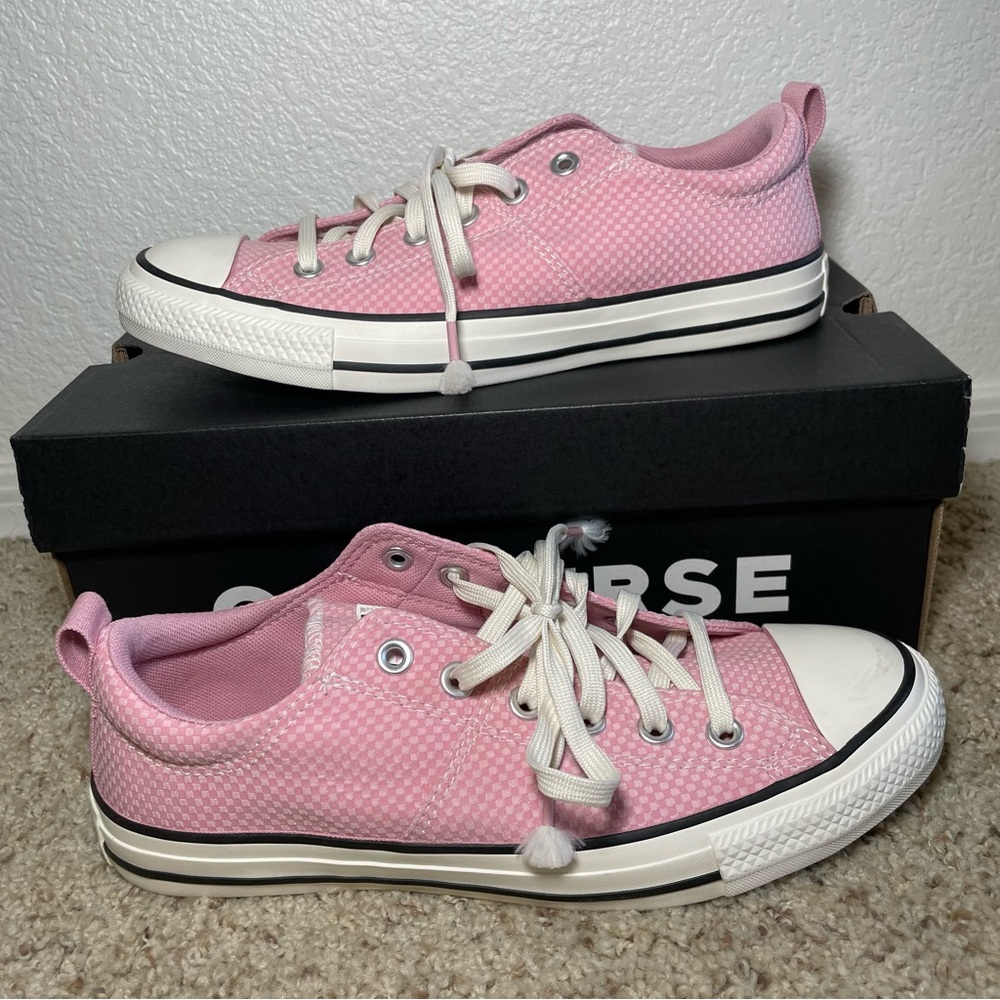 Chuck Taylor All Star Madison Checkered OX Sneakers Womens 9.5 Pink A11628C